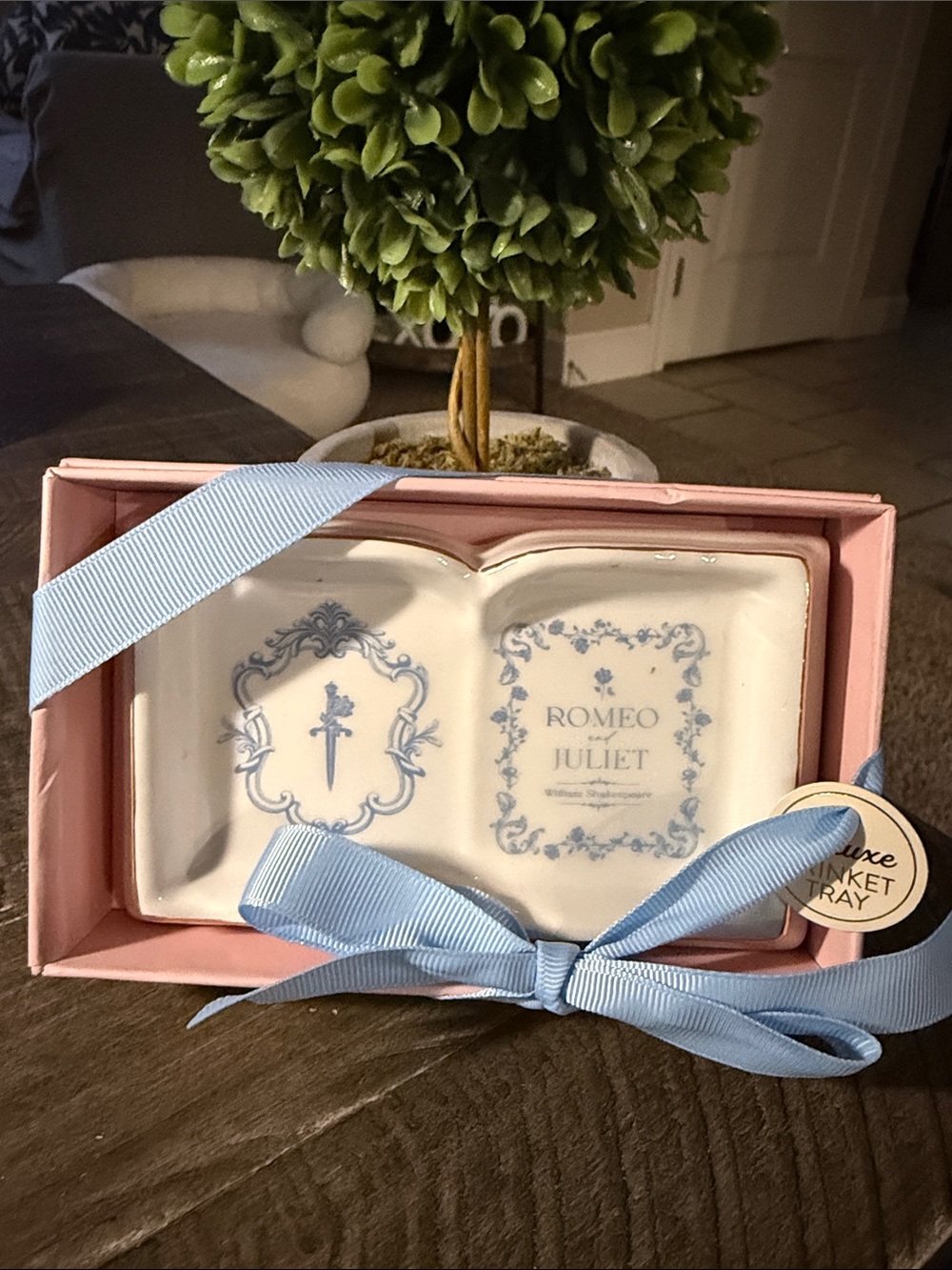 Romeo and Juliet Porcelain Trinket Tray - NIB